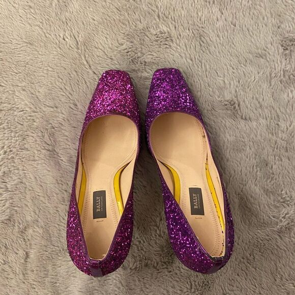 Bally Switzerland genuine leather glitter heels, size 38(7,5) - Picture 4 of 11